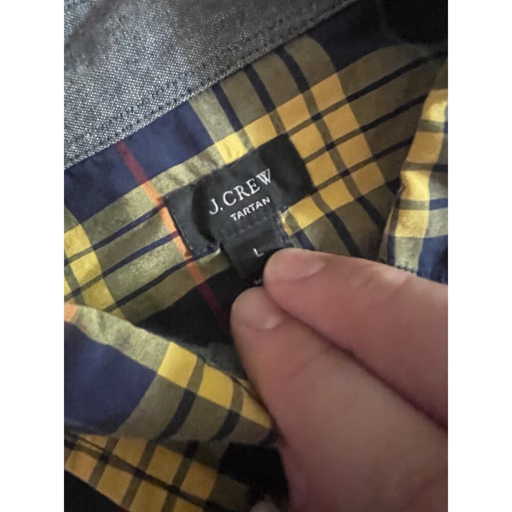 J. Crew Tartan Mens Size Large Long Sleeve Button Down Shirt Plaid